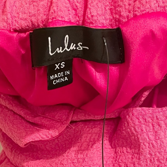 NWT Lulu’s Rising Temps Hot Pink Sleeveless Mini Dress - Picture 7 of 9